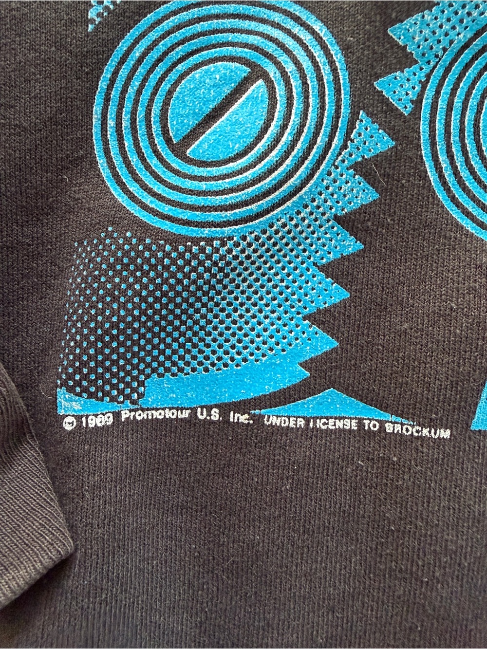 Rare original Rolling Stones '89 Black Crewneck Sweatshirt with Neon Pop Graphic - Picture 6 of 7